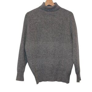 The Limited Lambswool Angora Blend Gray Turtleneck Sweater Soft Warm Medium